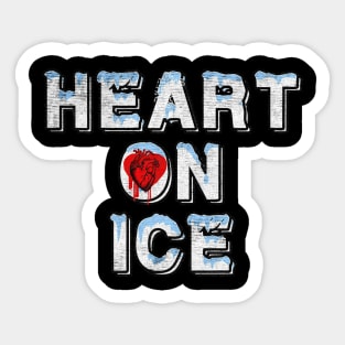 heart on ice Sticker